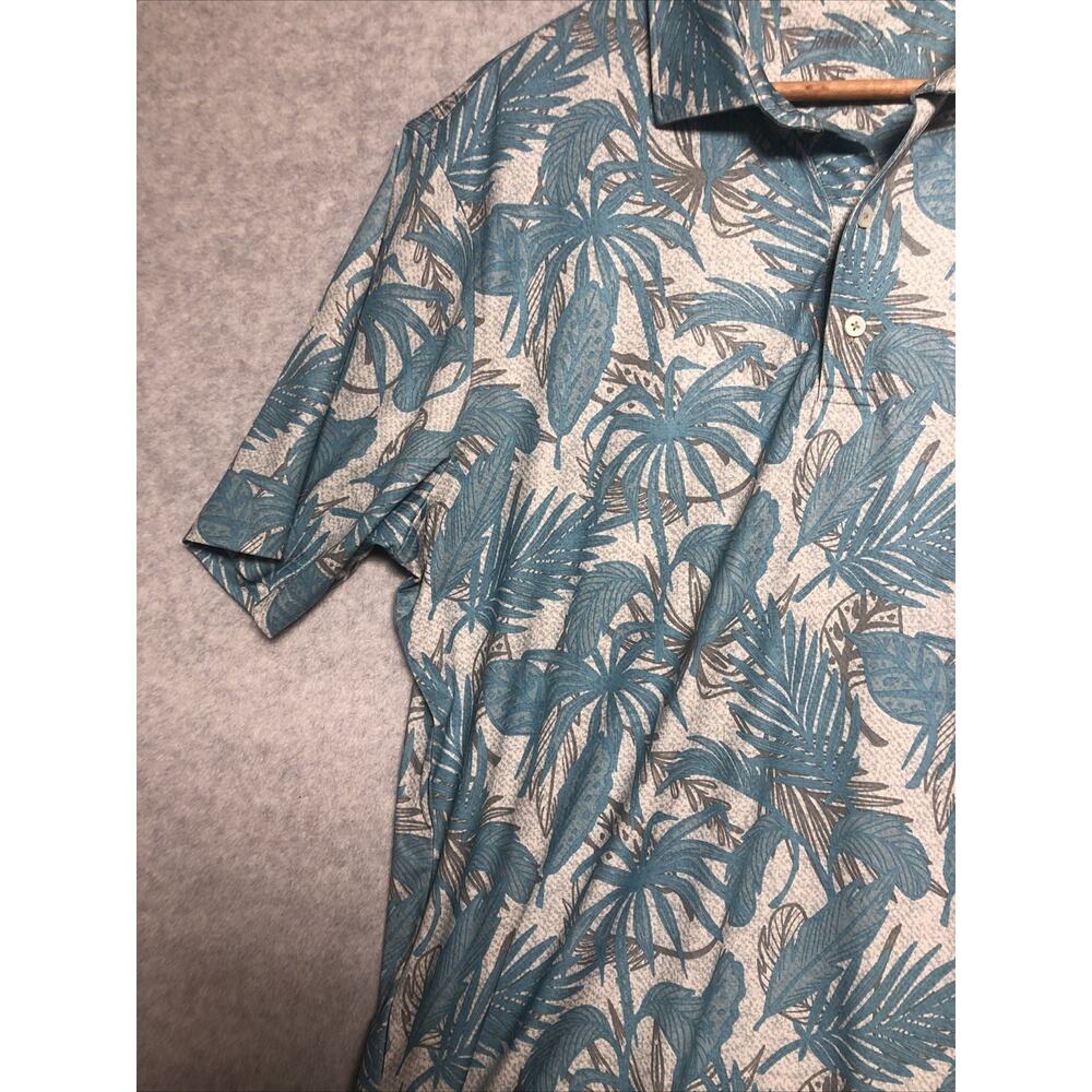 Johnnie-O Large Murry Seal Polo Shirt Men’s Large JMPO4440 Golf Tropical Preppy - Picture 4 of 12